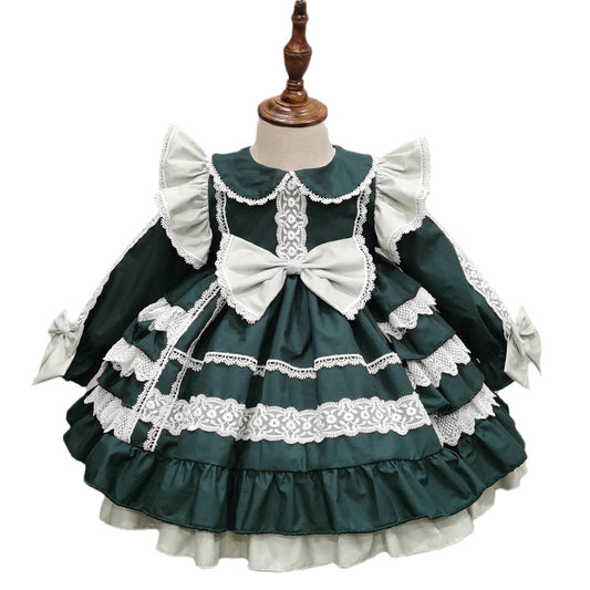 Dreaming of a Old-fashion Christmas: Spanish style Green Christmas Dress