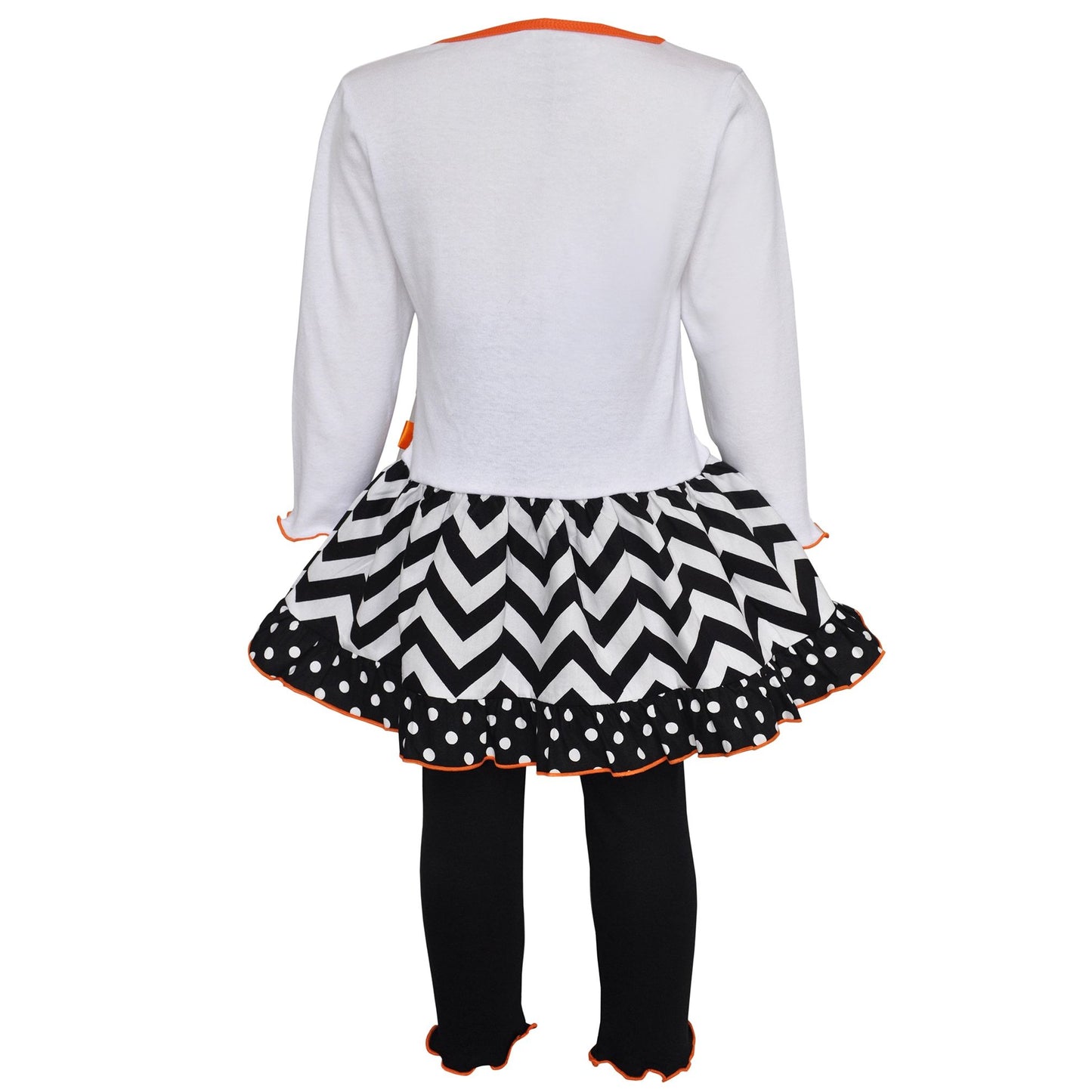 Cheeky Peaky Pumpkin: Big Girls Halloween Dress and Pants set