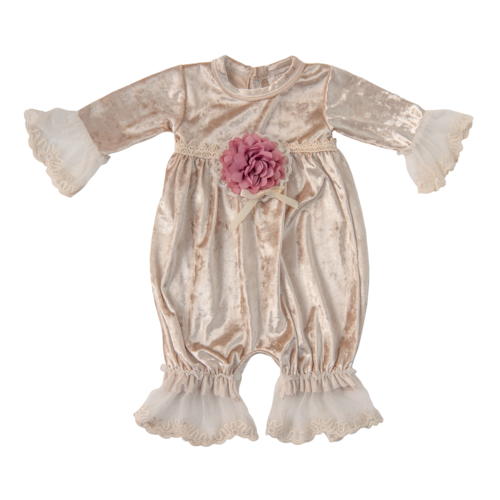 Vanessa Le Velvet: Velvety Infant Floral Romper