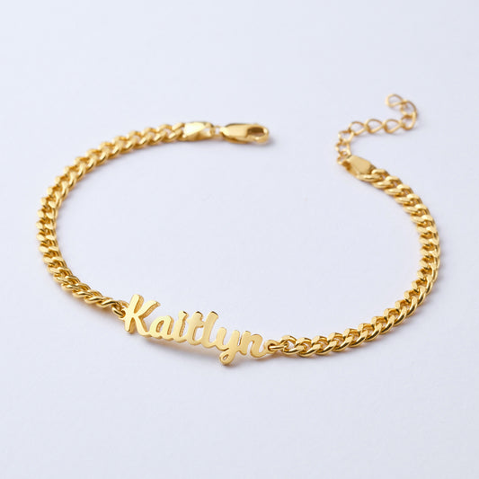 Child Name Bracelet (18k gold Plated)