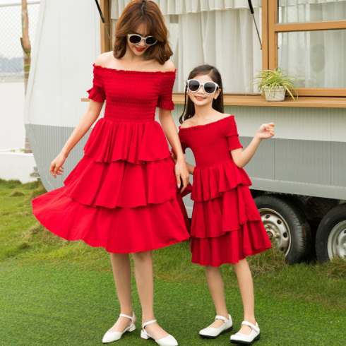 Mother-daughter Merry Christmas mommy and me Christmas outfits